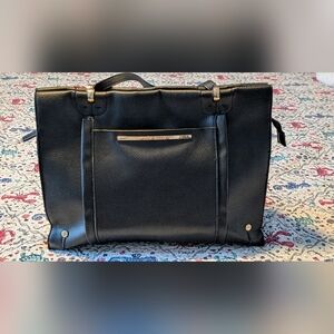Steve Madden Large Purse Laptop Bag Briefcase Tote Shoulder Black And Gold